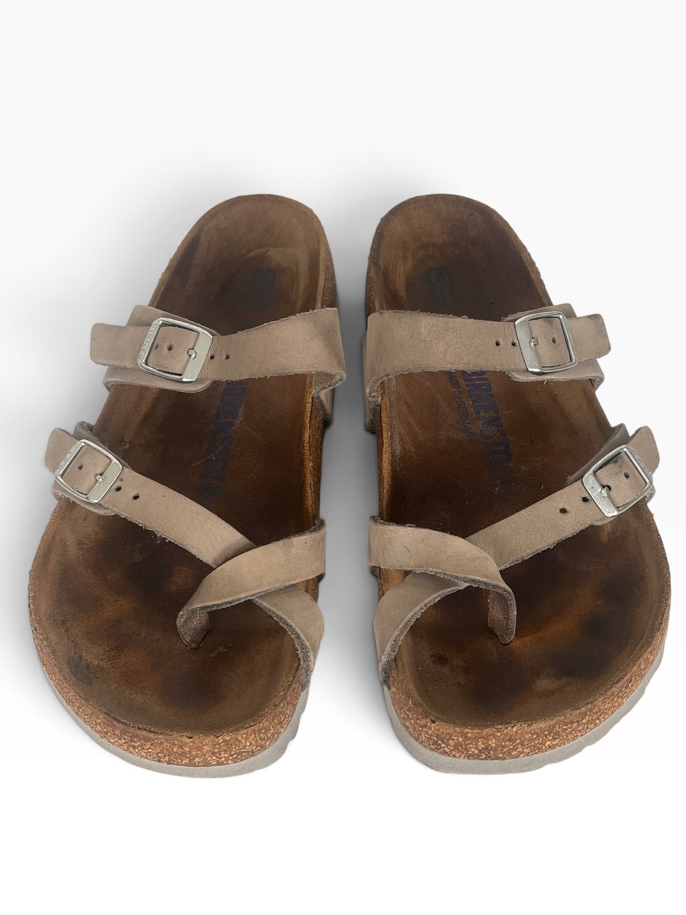 Birkenstock Mayari Oiled Leather Strappy Sandal Womens 37/6 Tobacco Brown